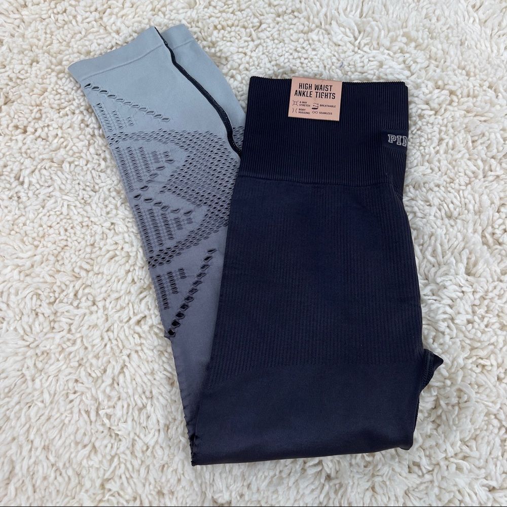 NWT Pink Victoria’s Secret High Waist Ankle Tights Leggings Cool & Comfy small